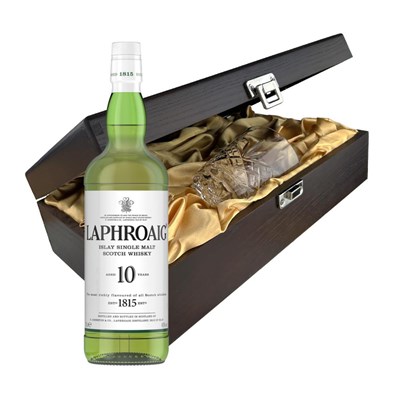 Laphroaig 10 Year Old Single Malt Whisky In Luxury Box With Royal Scot Glass